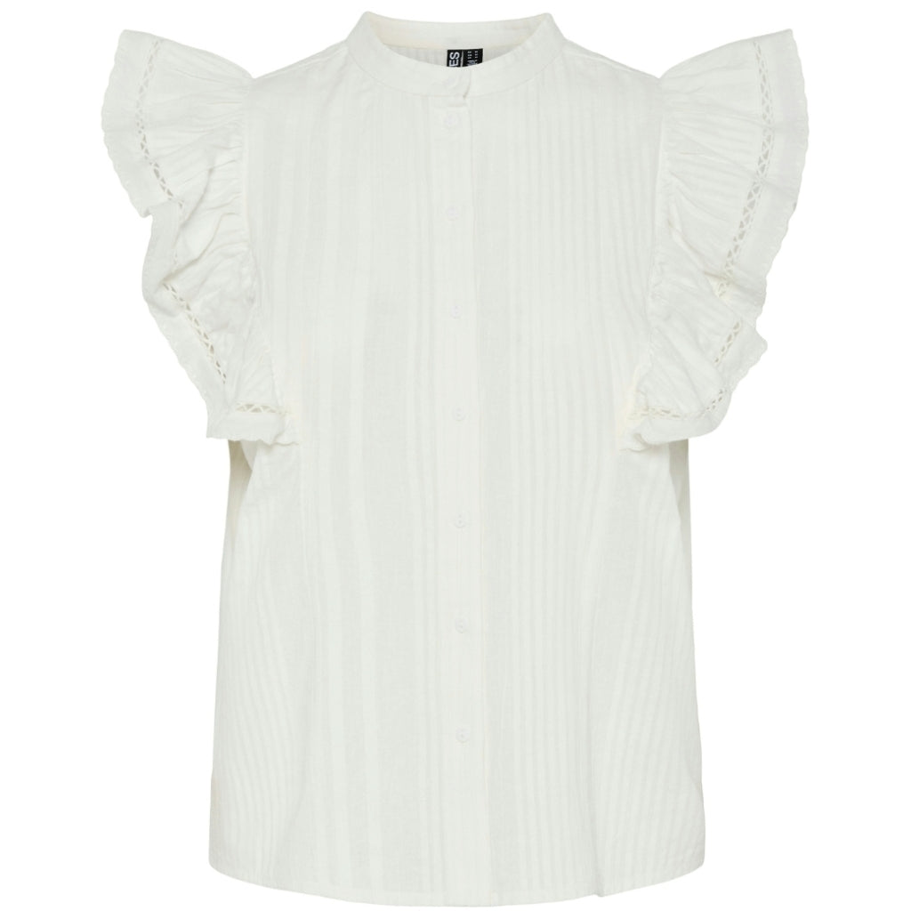 Dame Top Pcsikka   Cloud Dancer fra Pieces
