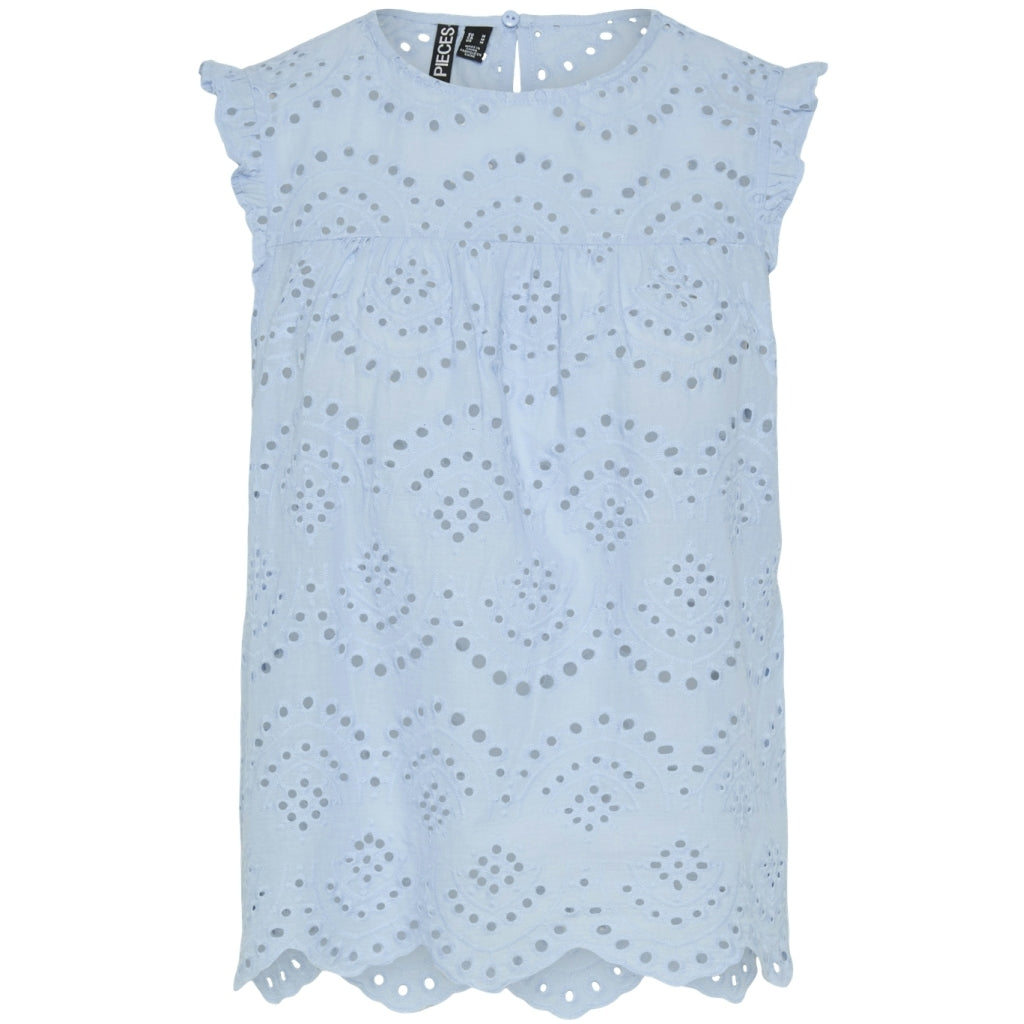 Dame Top Pcvilde   Cashmere Blue fra Pieces