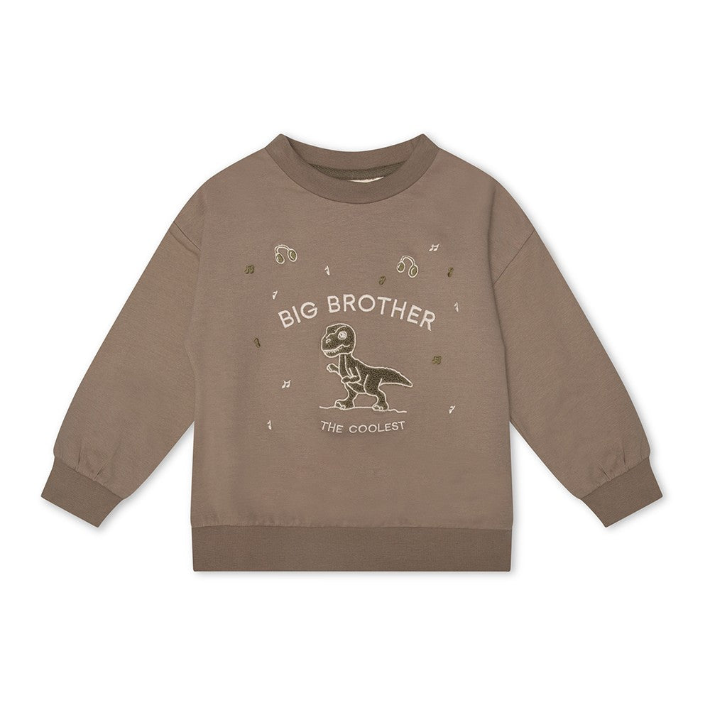 Finley Storebror Sweatshirt   Fossil   86cm   18m fra That's Mine