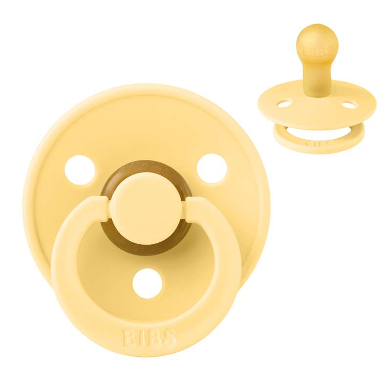 Rund Colour Sut Str. 1 Naturgummi Pale Butter fra Bibs
