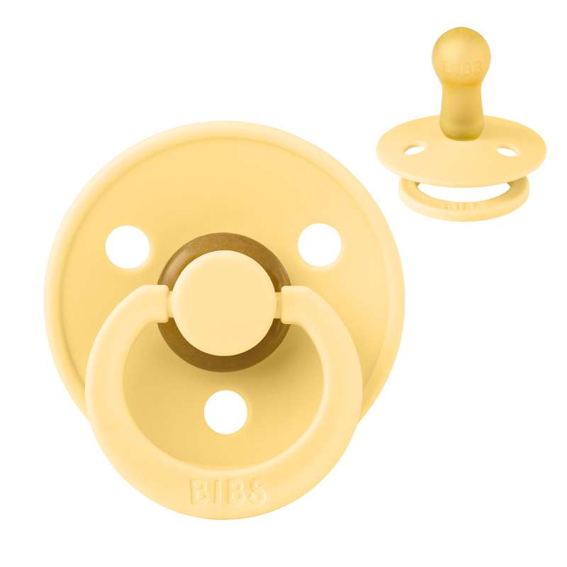 Rund Colour Sut   Str. 2   Naturgummi   Pale Butter fra Bibs