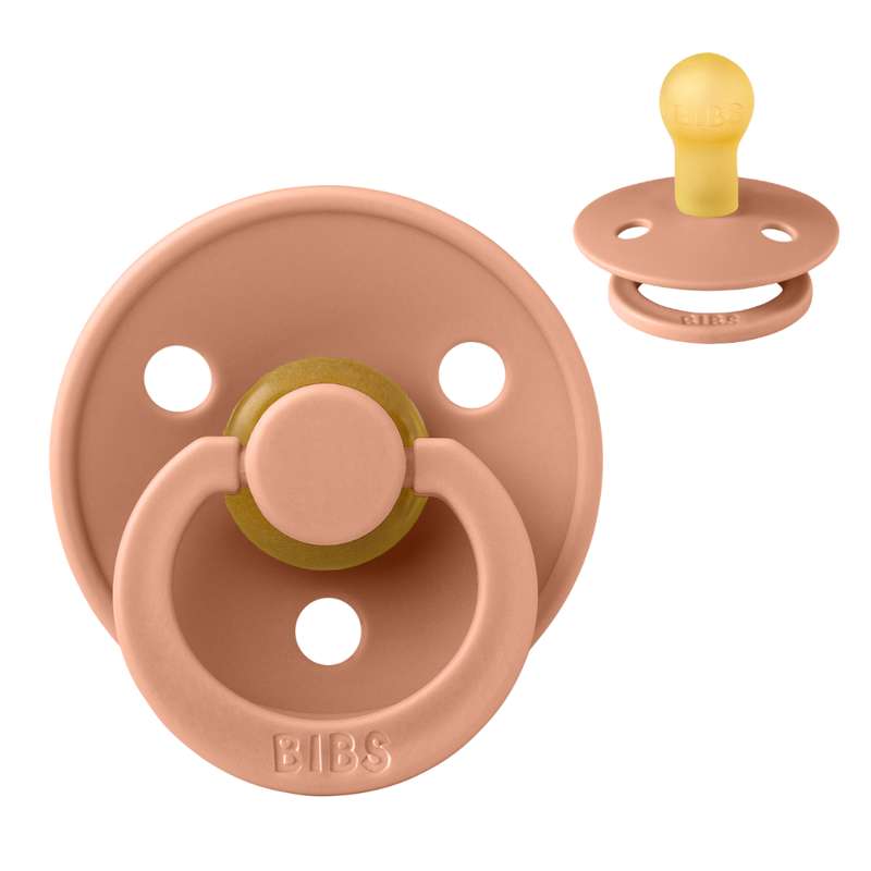 Rund Colour Sut Str. 1 Naturgummi Peach fra Bibs