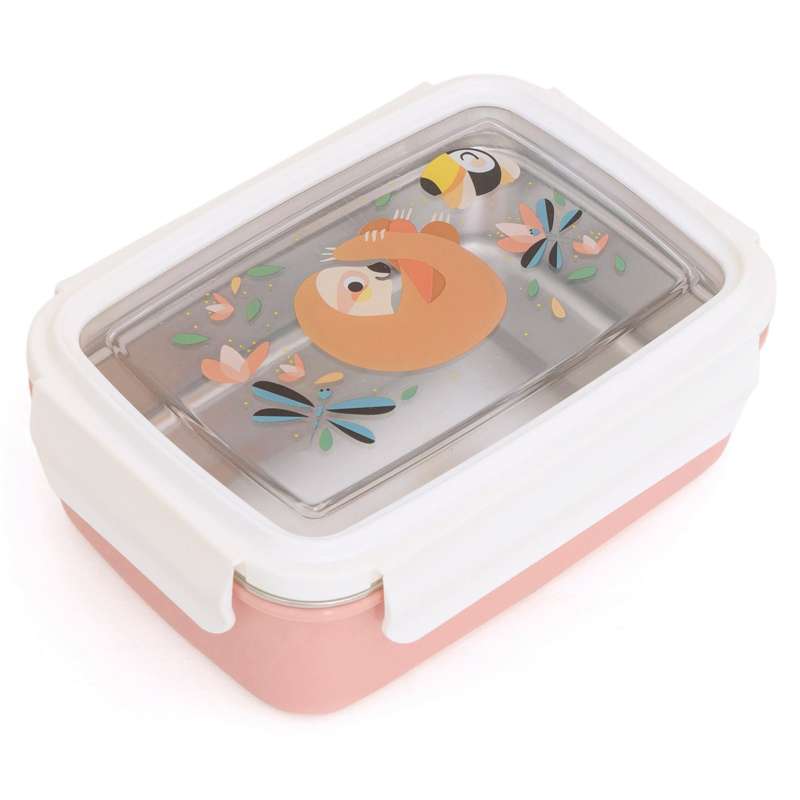 Bento Madkasse   Sloth & Dragon Flies   Melba Pink fra Petit Monkey