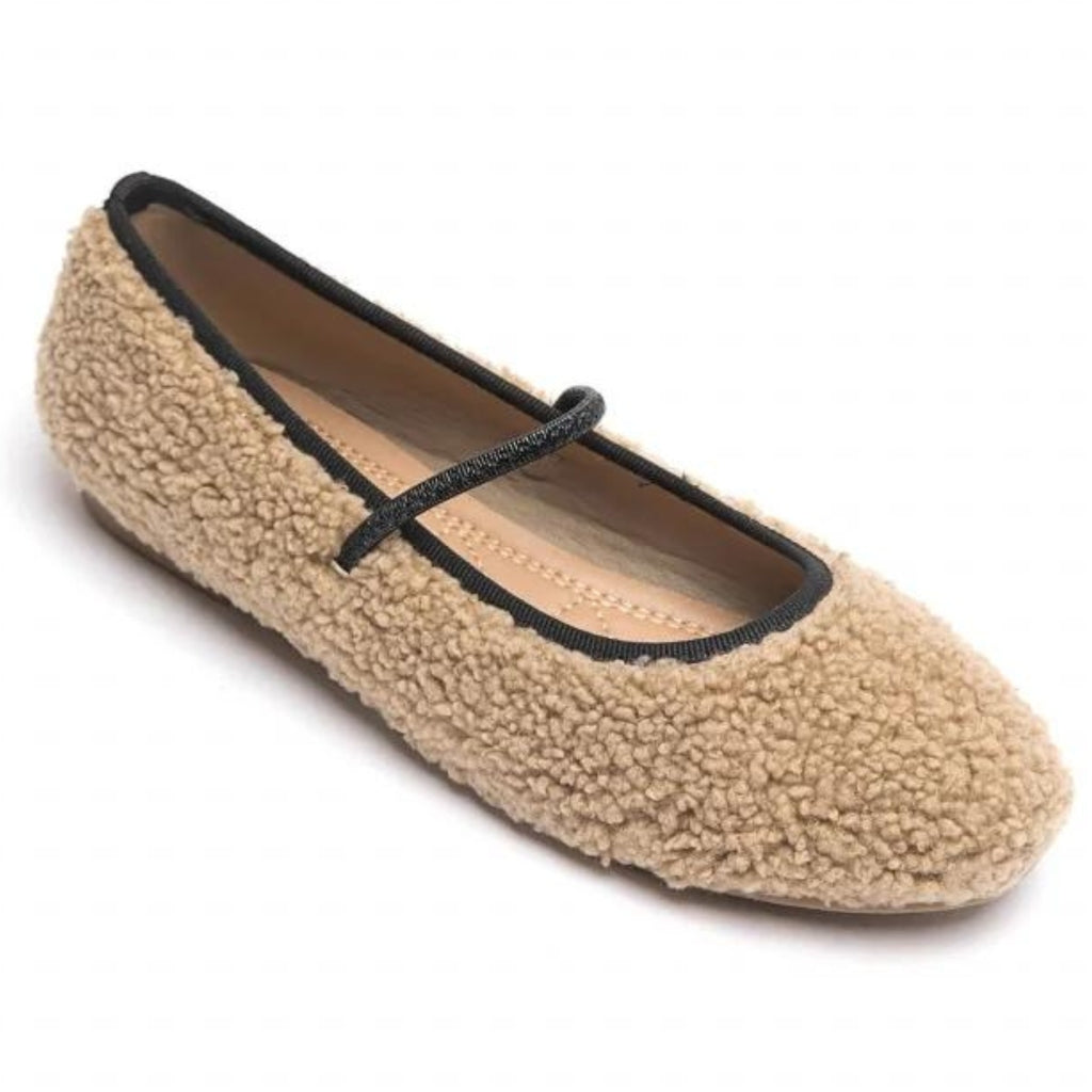 Petra Dame Ballerinasko 6666   Khaki fra Shoes