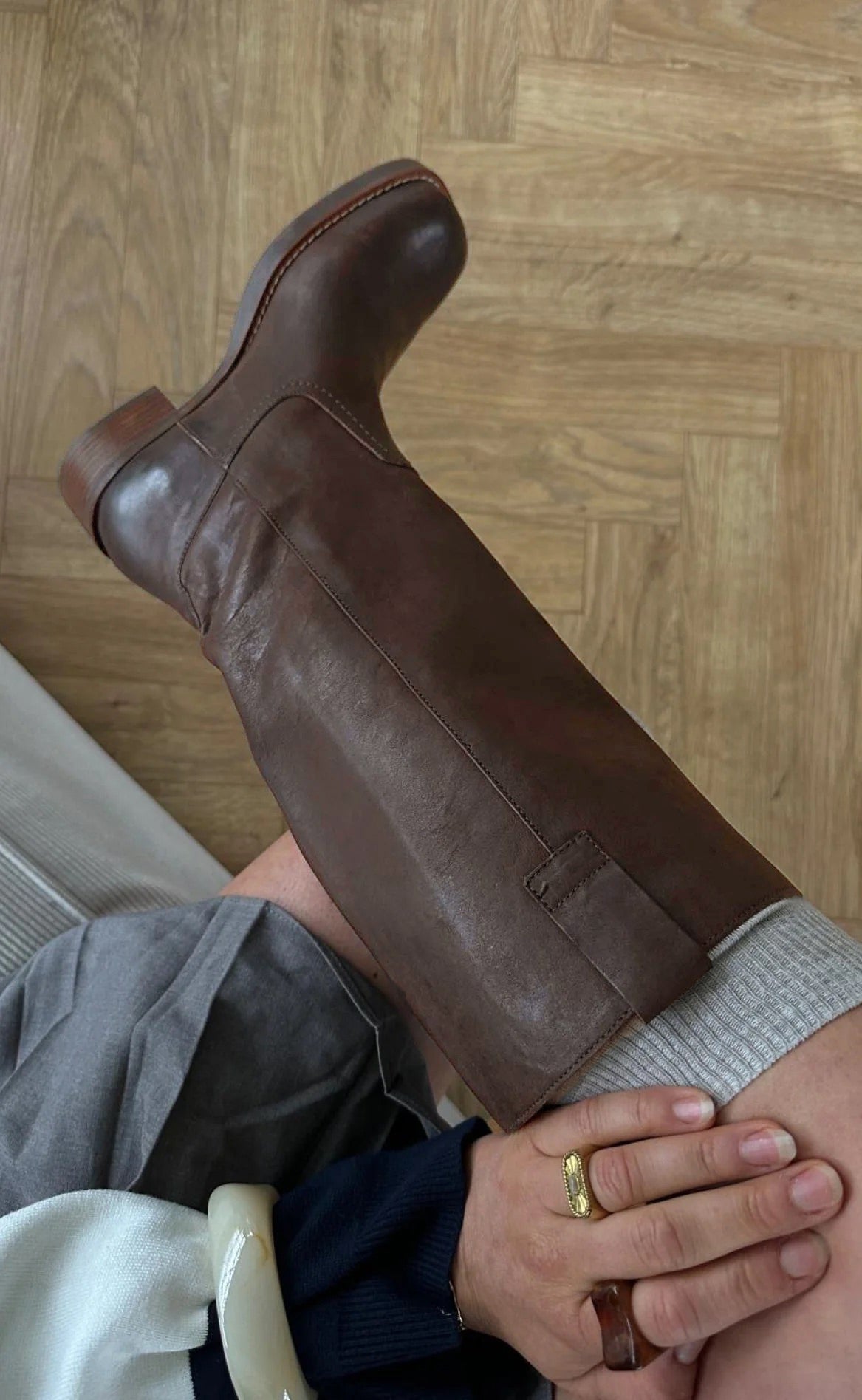 Støvler   Cameron Long   Leather Brown fra Phenumb