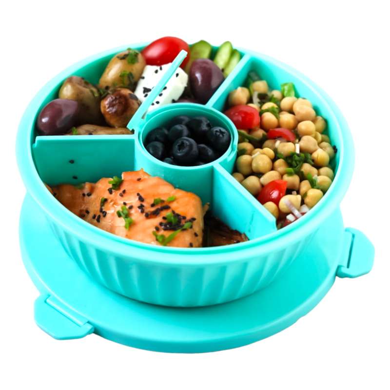 Madkasse   Poke Love Bowl   4 Rum   Paradise Aqua fra Yumbox