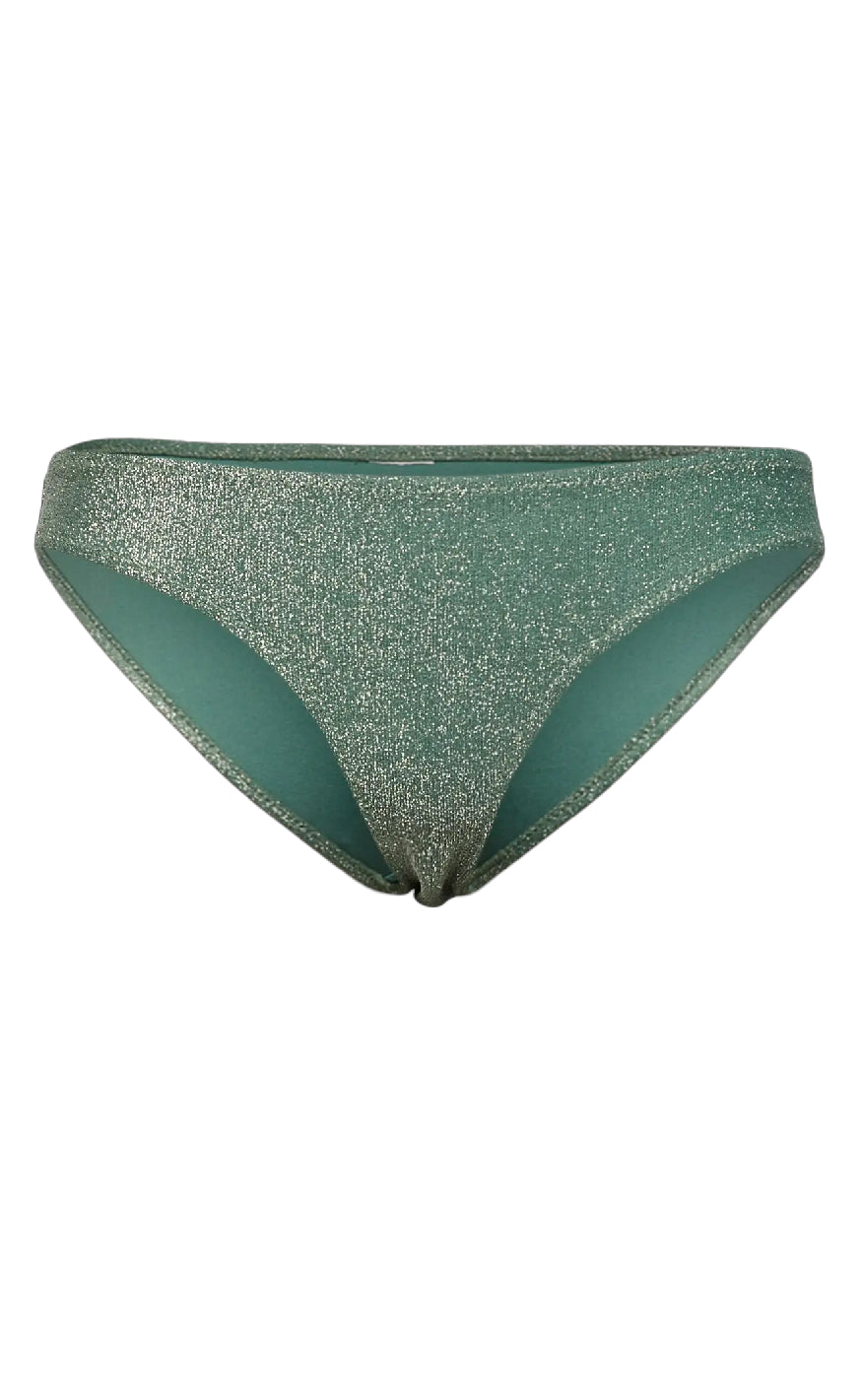 Bikini Underdel   Bling   Dark Green Silver Lurex fra Pieces