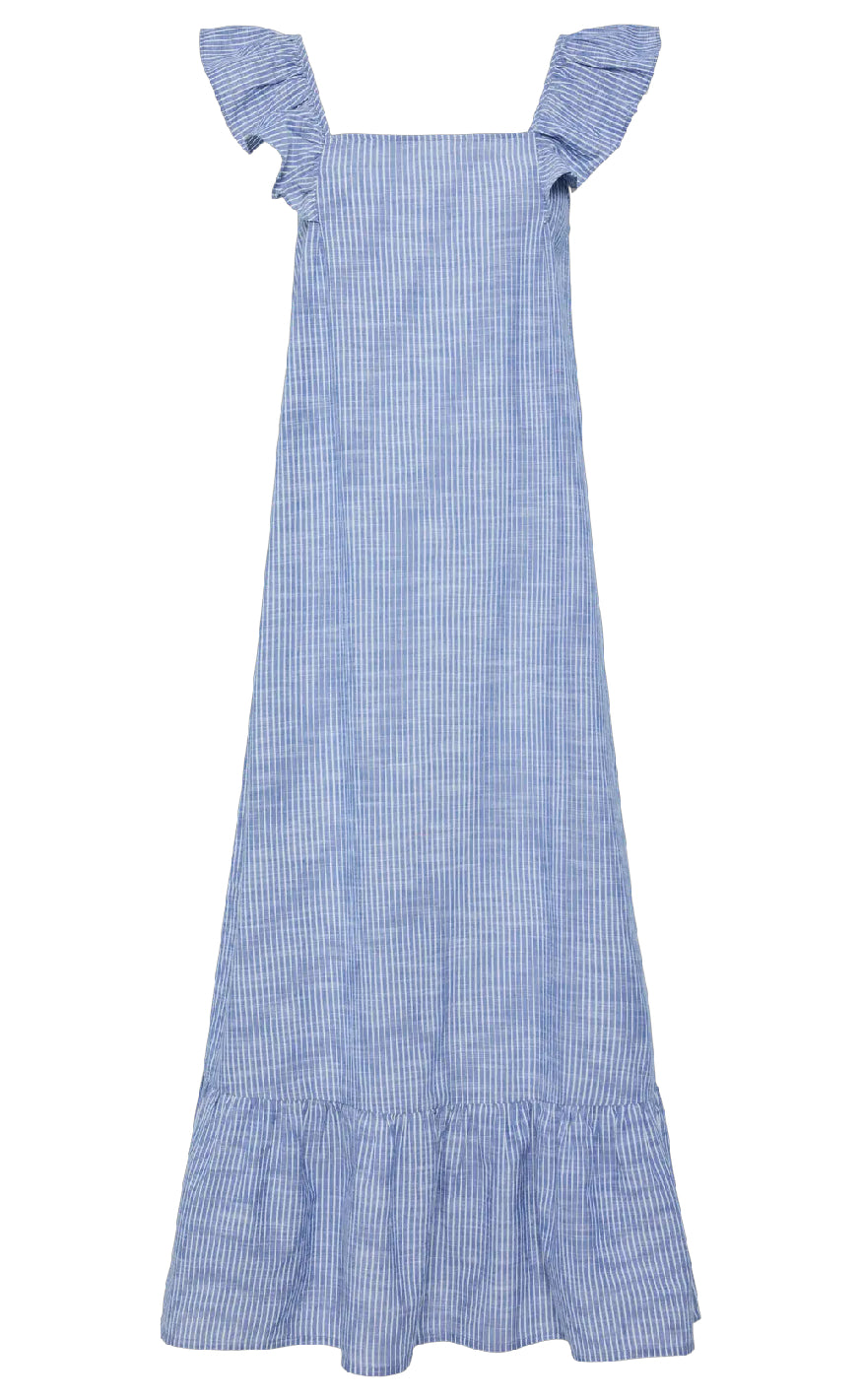 Kjole   Apia   Nautical Blue Bright White fra Pieces