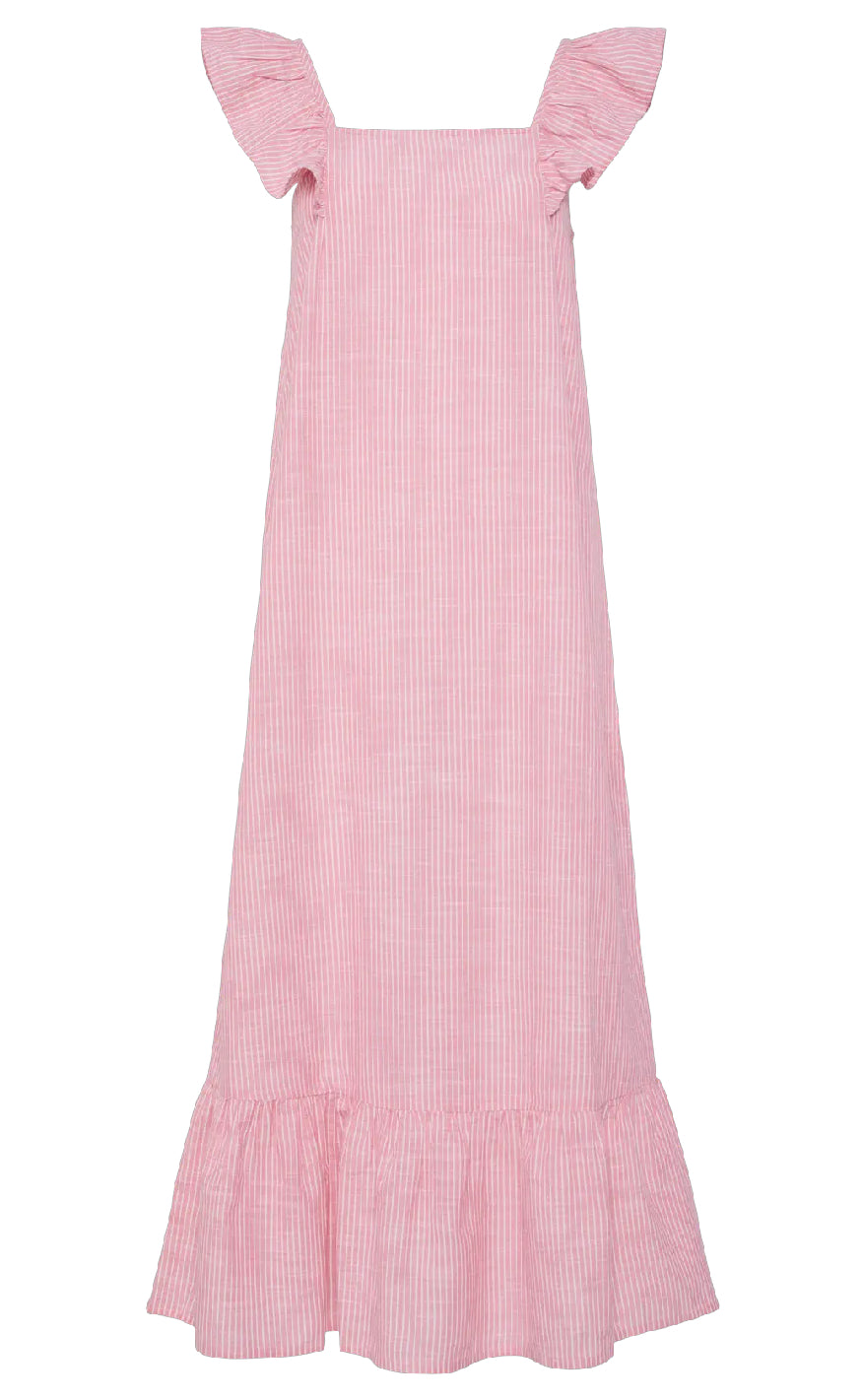 Kjole   Apia   Pink Lemonade Bright White fra Pieces