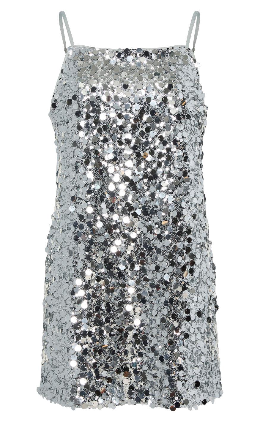 Kjole Disco Silver Sequins fra Pieces