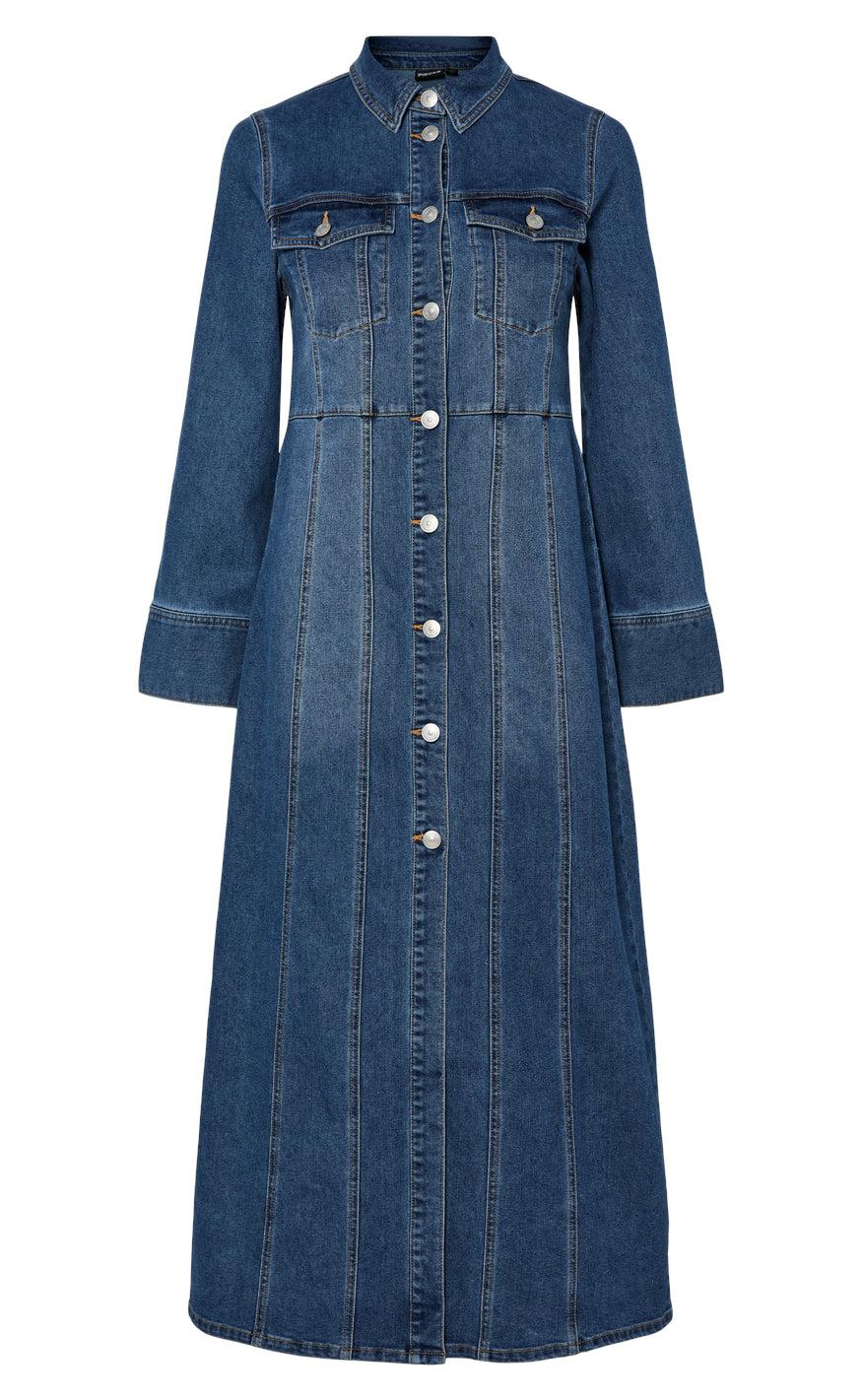 Kjole   Femma   Medium Blue Denim fra Pieces