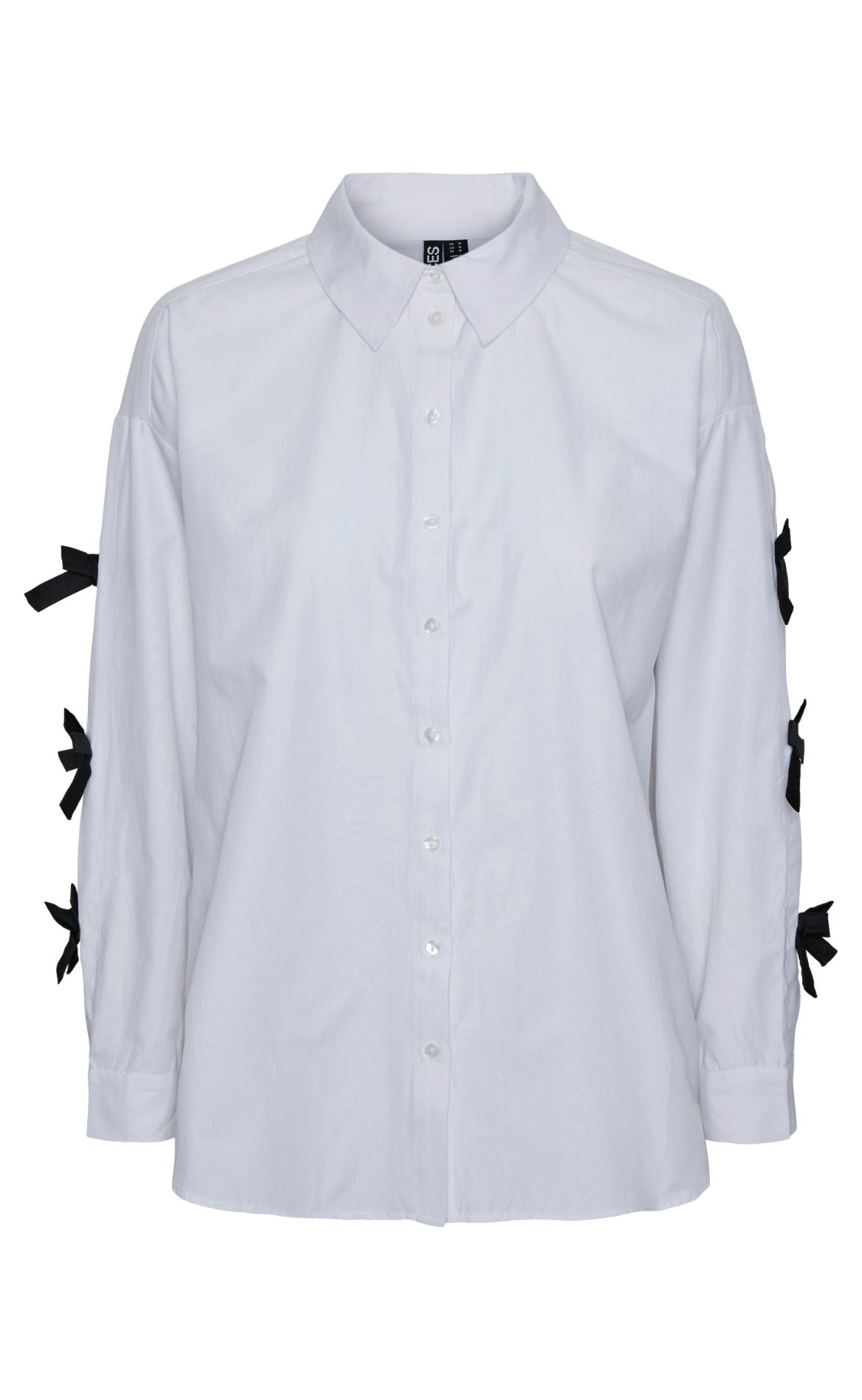 Skjorte   Bell   Bright White With Black Bows fra Pieces