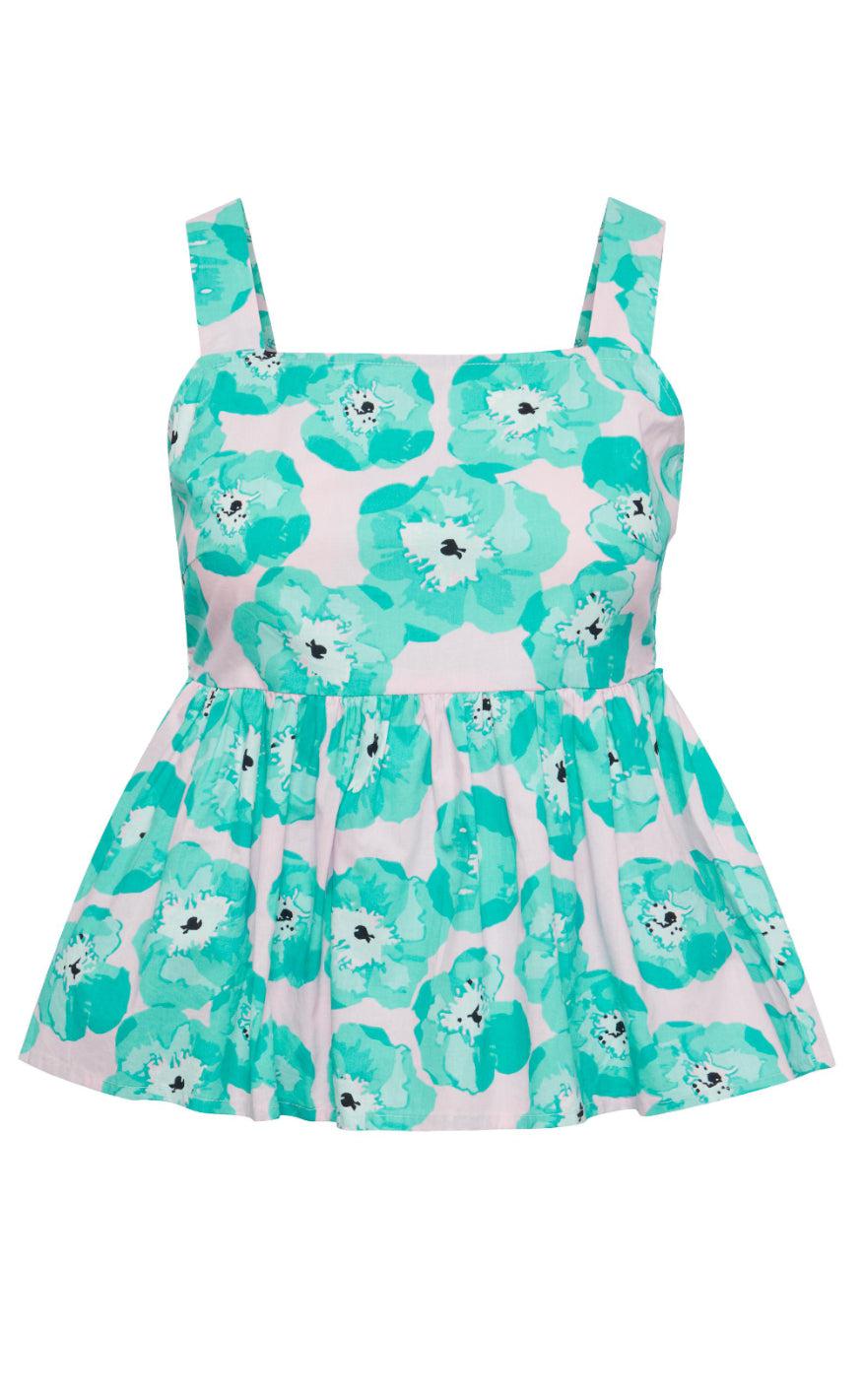 Top   Khalia   Electric Green fra Pieces