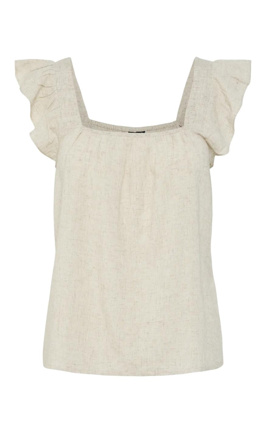Top   Pia   Birch Melange fra Pieces