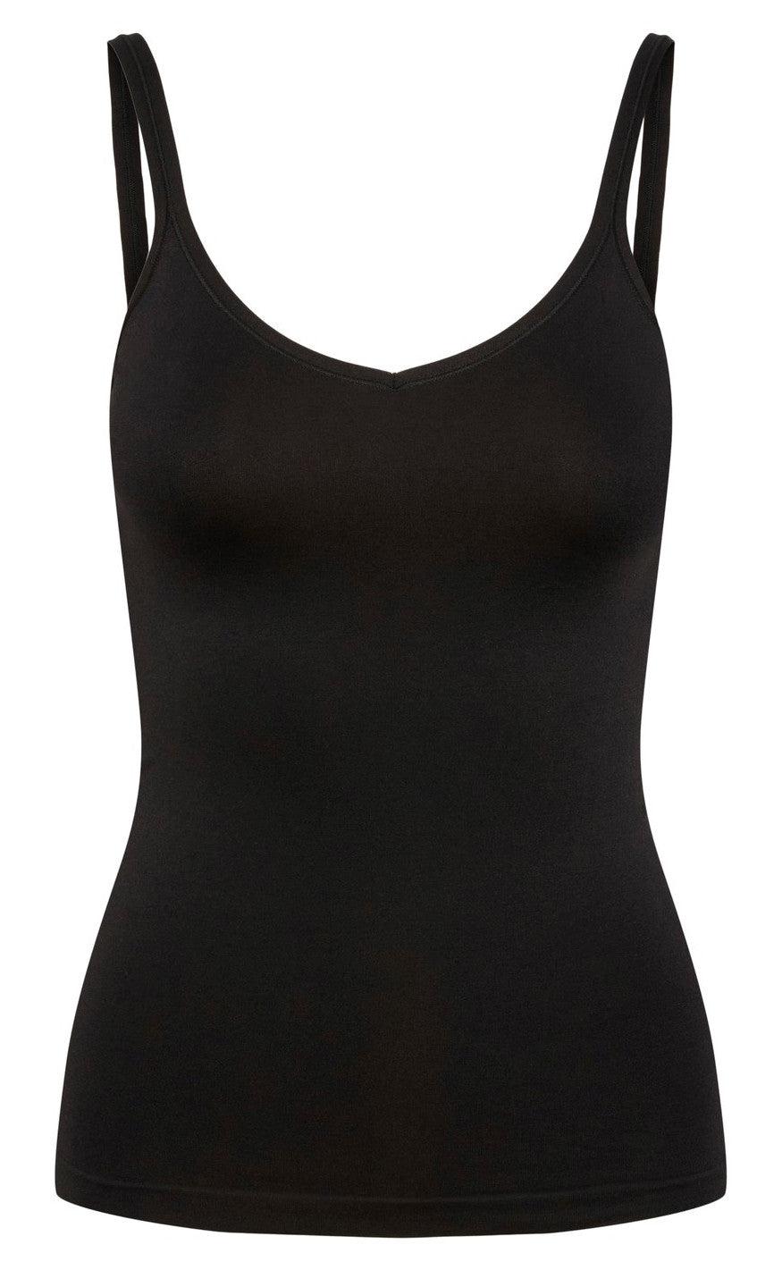 Top   Plain   Black fra Pieces