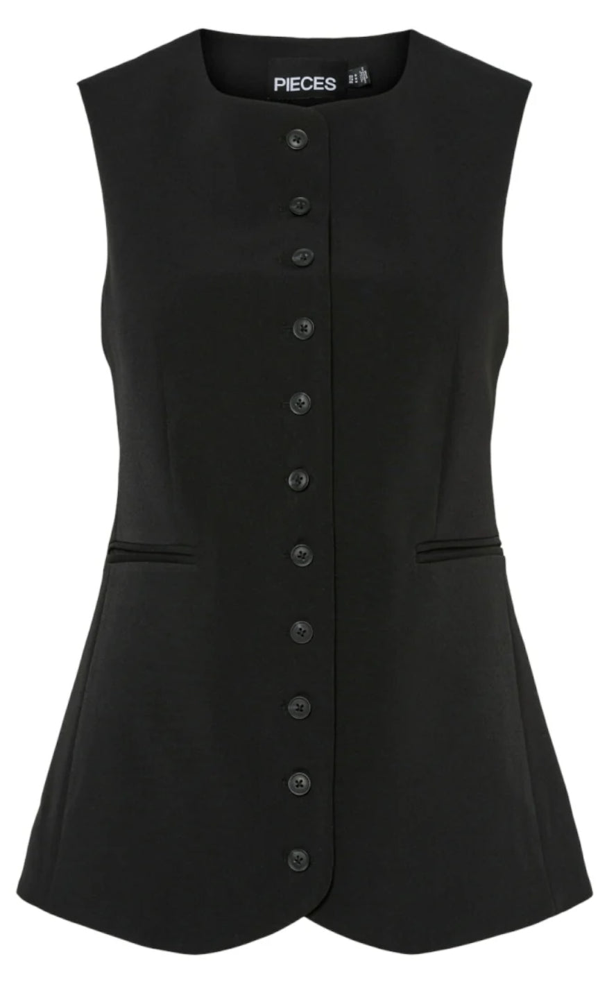 Vest   Kamil   Black fra Pieces
