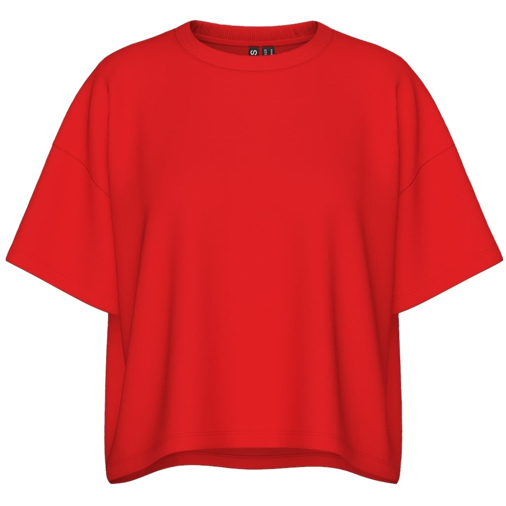 Dame T Shirt Pcchilli Summer   Poppy Red fra Pieces
