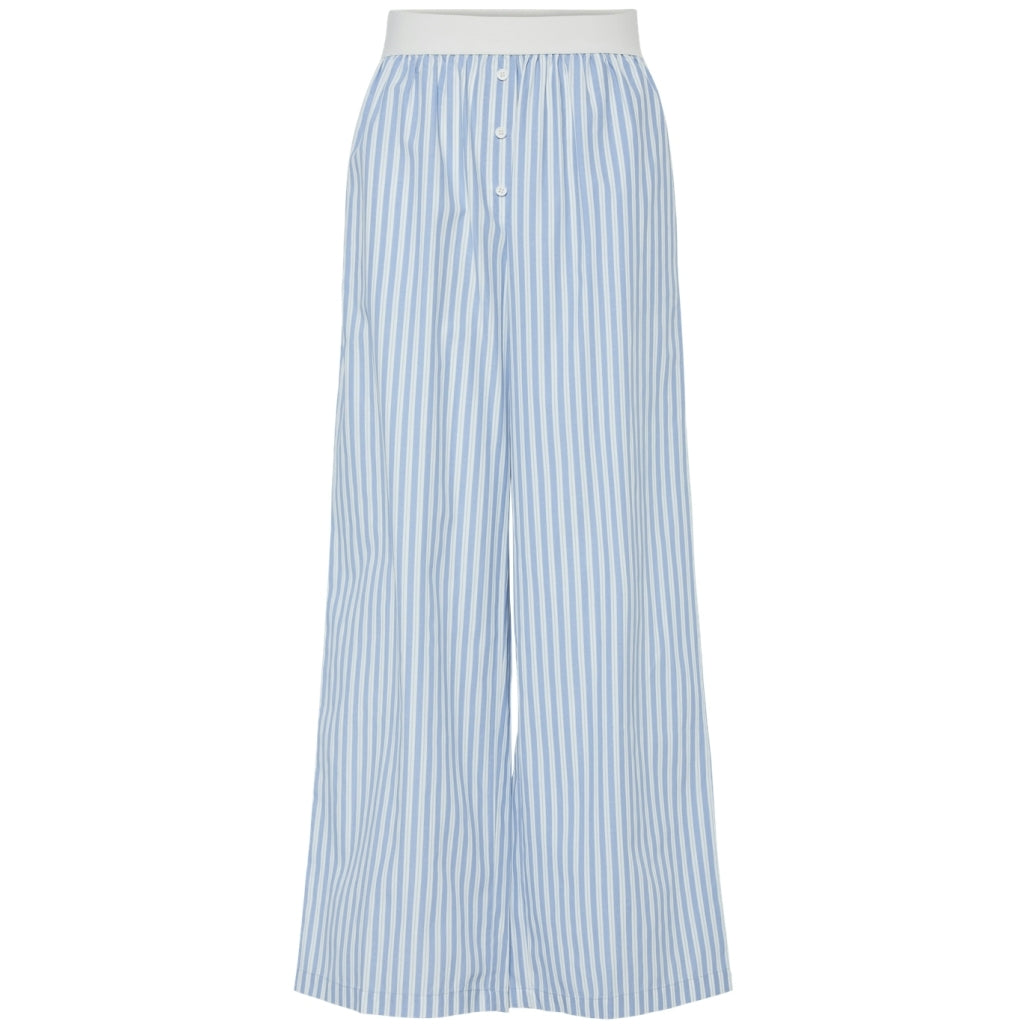 Dame Bukser Pcharper   Cornflower Blue Stripes fra Pieces