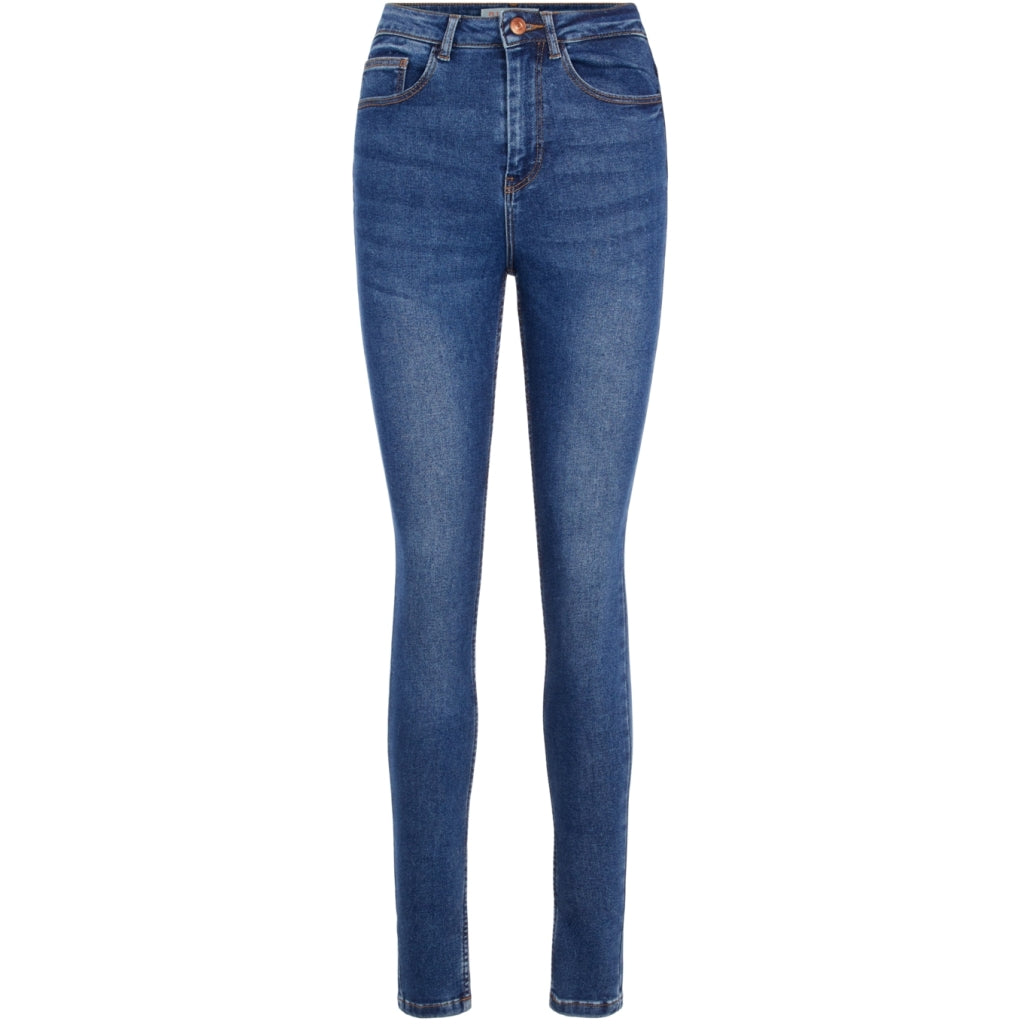 Dame Jeans Pchighfive Medium Blue fra Pieces