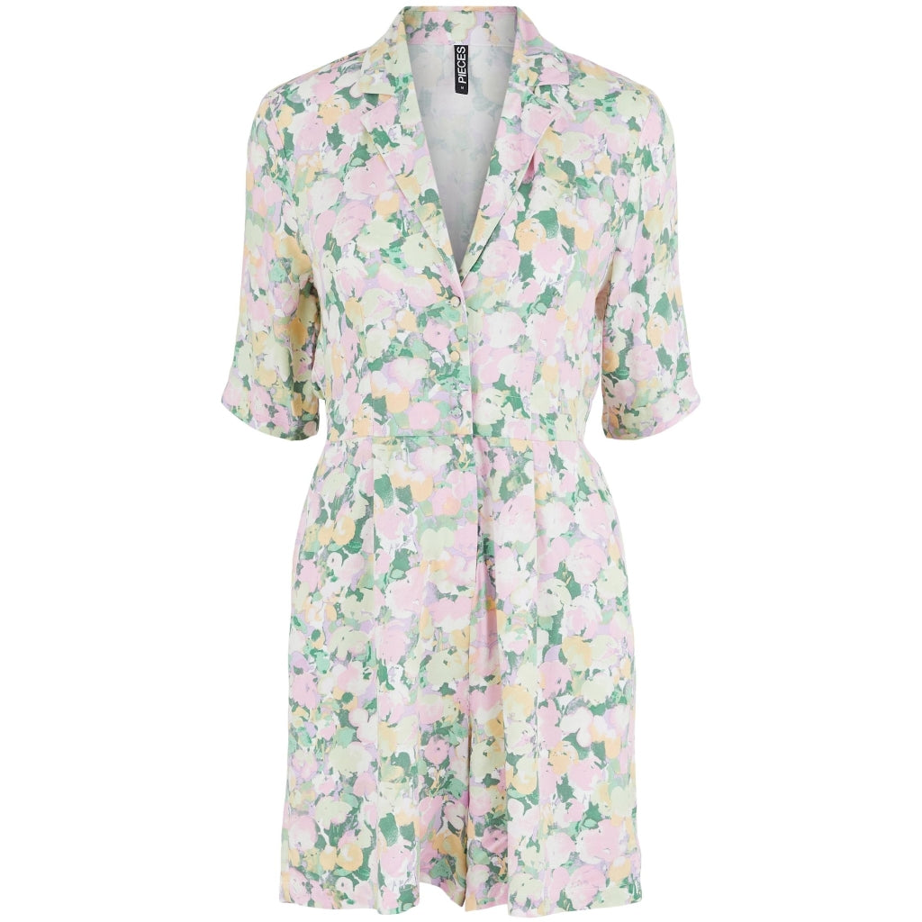 Dame Playsuit Pcviggi   Prism Pink Splash fra Pieces