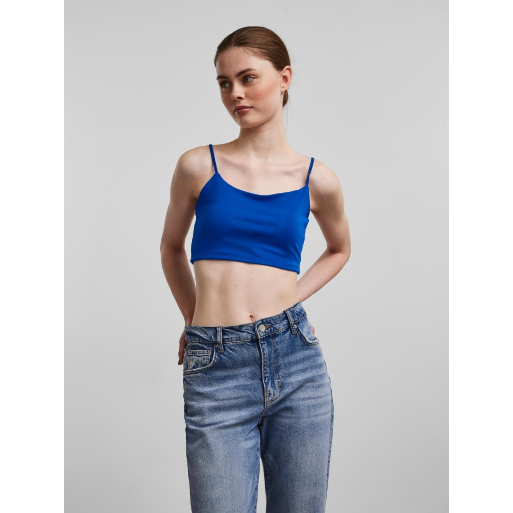 Dame Top Pcminni Ibiza Blue fra Pieces