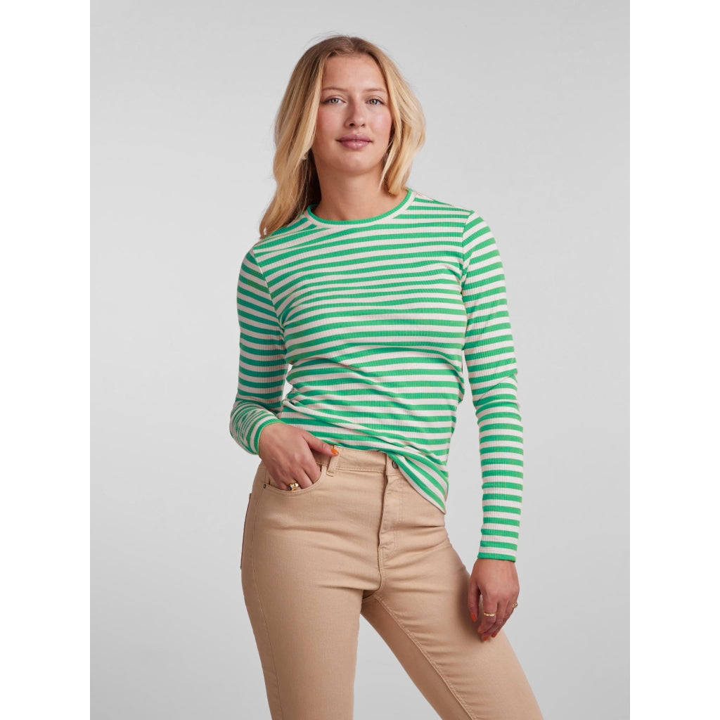 Dame Top Pcruka   Absinthe Green Cloud Dancer fra Pieces