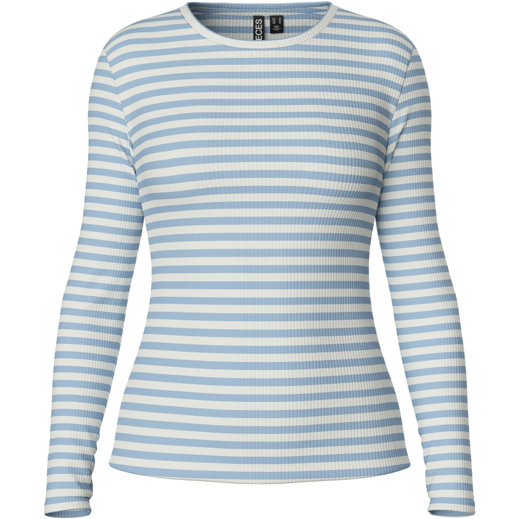 Dame Top Pcruka   Cashmere Blue Cloud Dancer fra Pieces