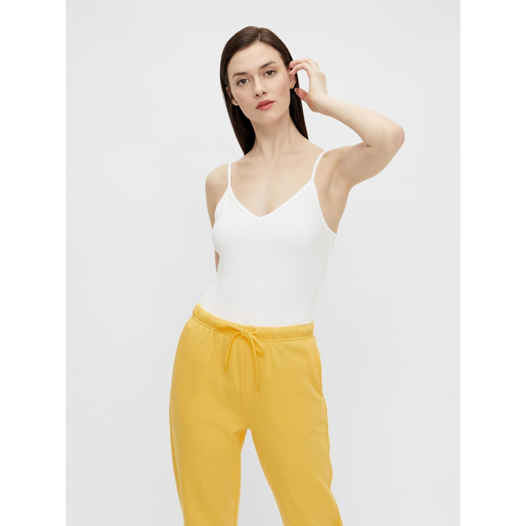 Dame Top Pcsirene   Bright White fra Pieces