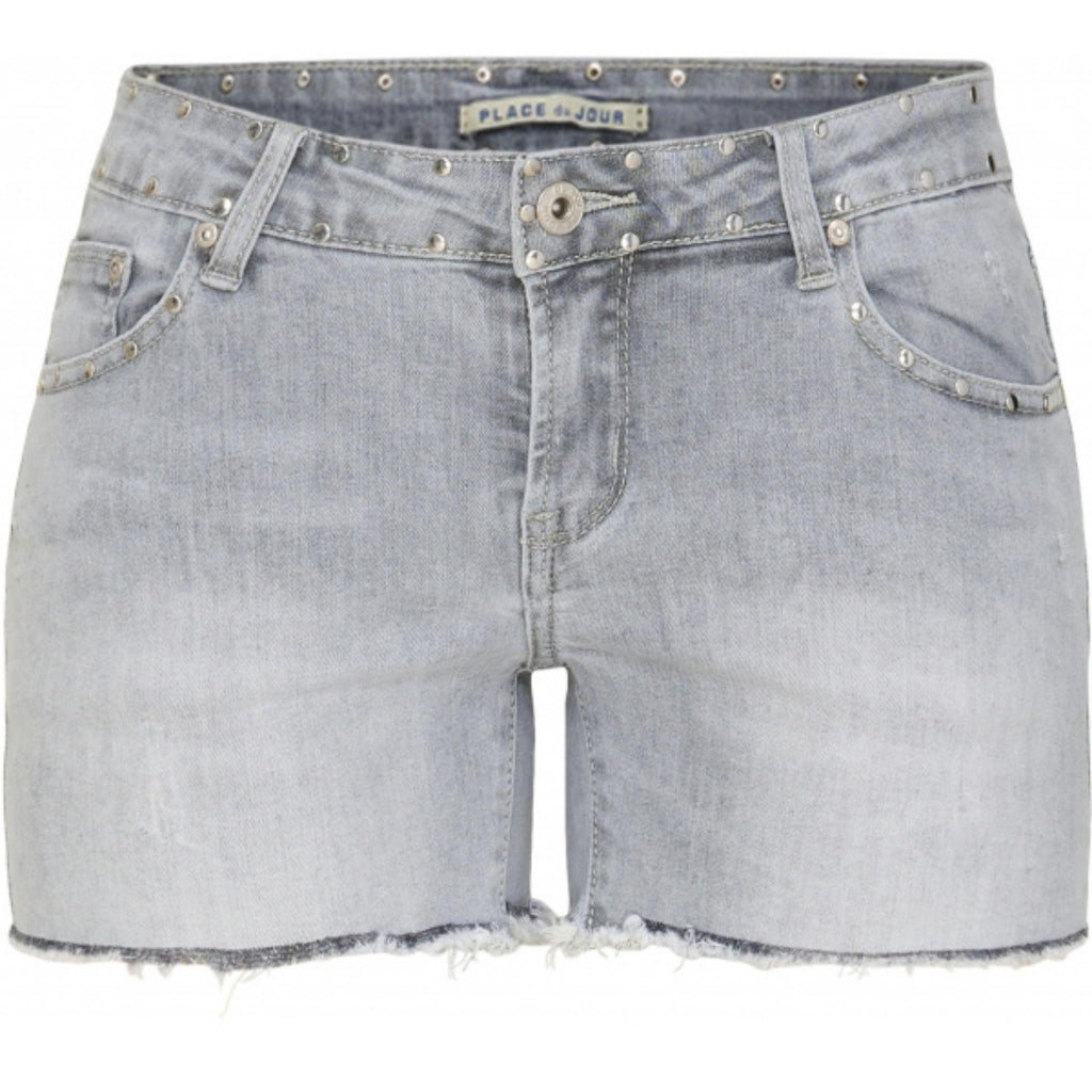 Dame Shorts 1619 Gj   Grey Denim fra Place Du Jour