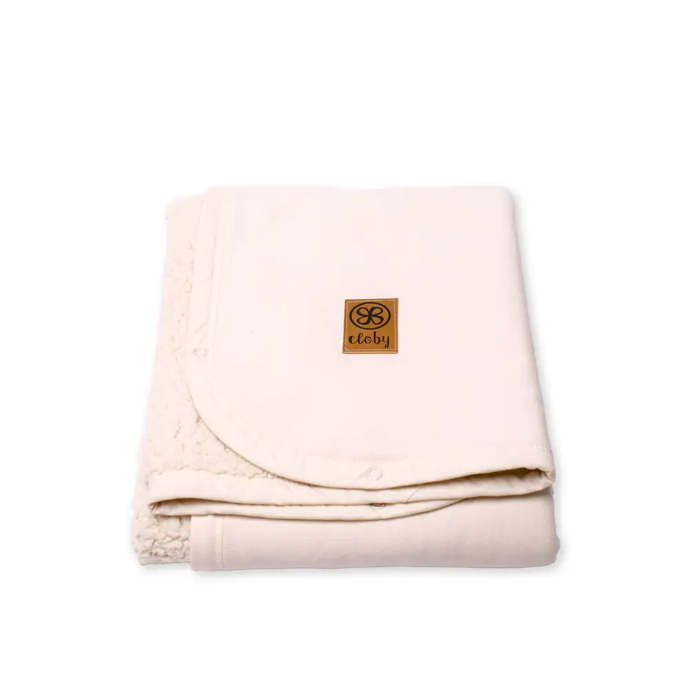 Teddy Blanket Off White fra Cloby