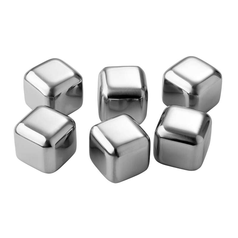 Steelcoolingcubes   Mini Køle  Fryseelementer Isterninger   Rustfrit Stål   6 Stk. fra Pulito