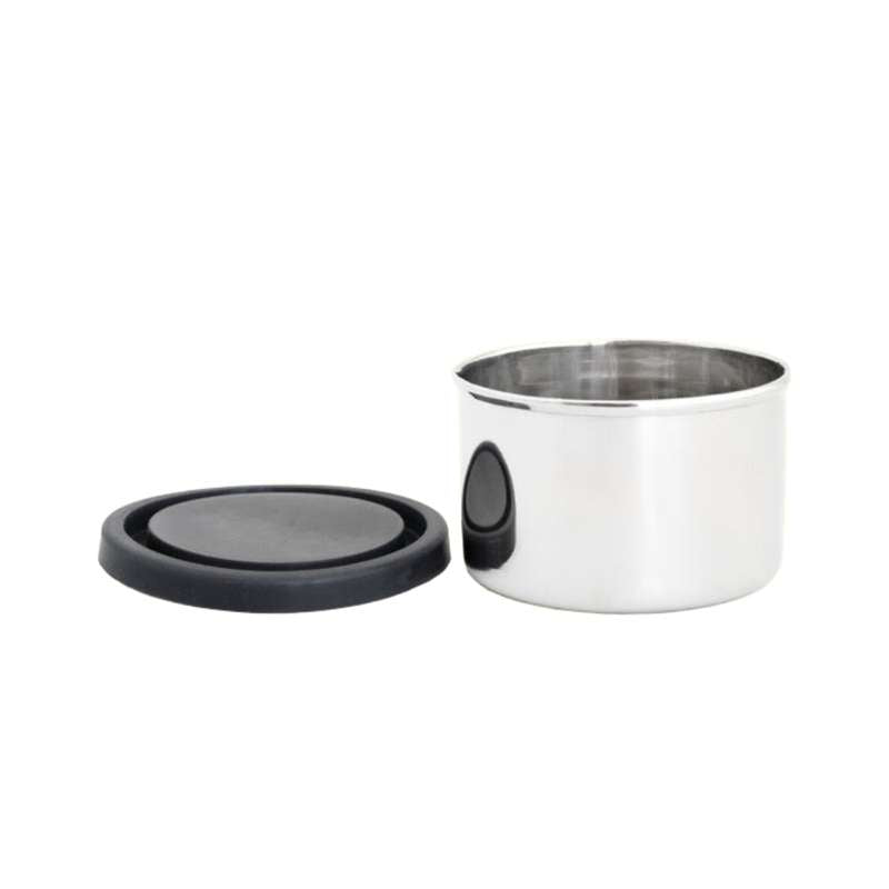 Puredipbox Snackboks Rustfrit Stål Rund 250ml fra Pulito