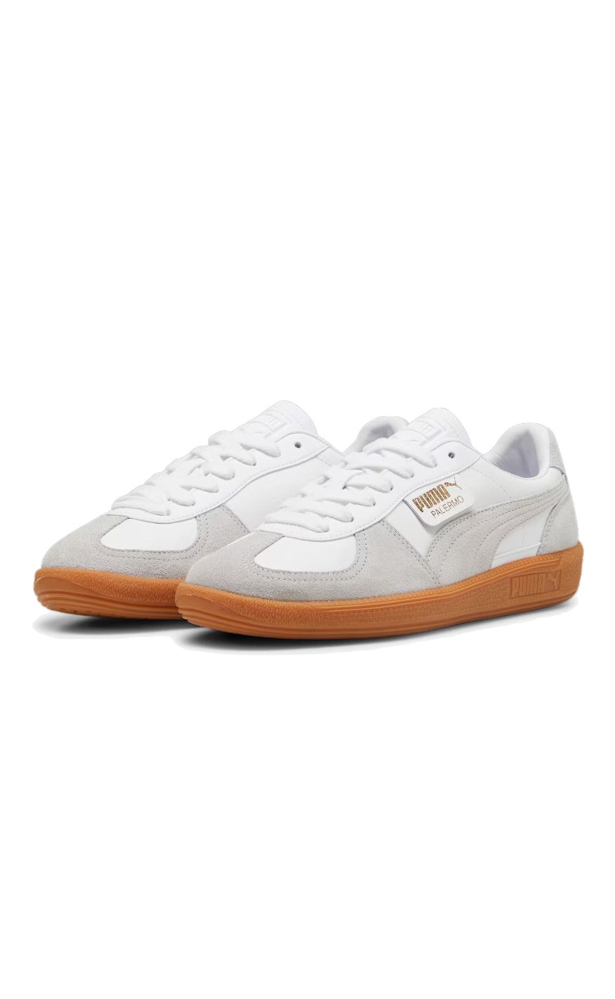 Sneakers   Palermo   White Glacial Gray Gum fra Puma