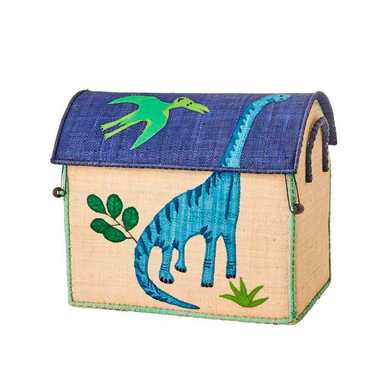 Raffia Opbevaringshus   Dinosaur   Lille fra Rice