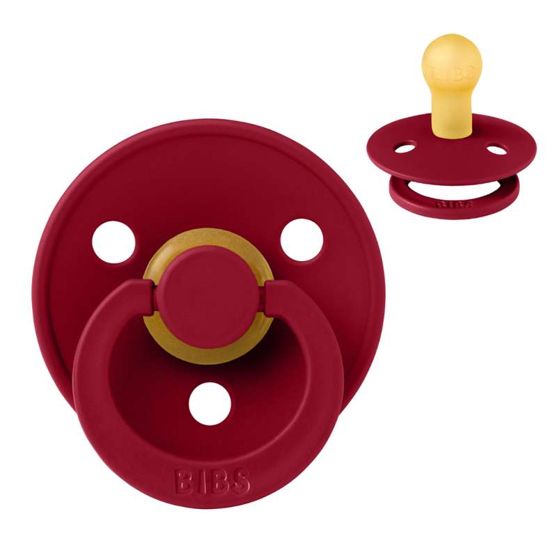 Rund Colour Sut Str. 1 Naturgummi Ruby fra Bibs