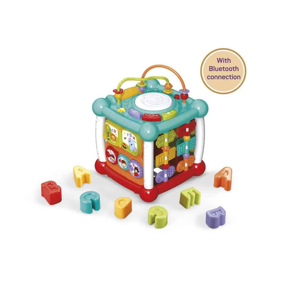 Bluetooth Musik Og Aktivitets Cube fra Scandinavian Baby Products