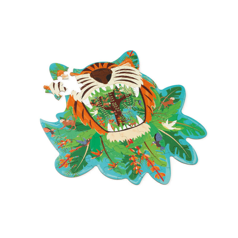Silhuetpuslespil   Tiger fra Scratch