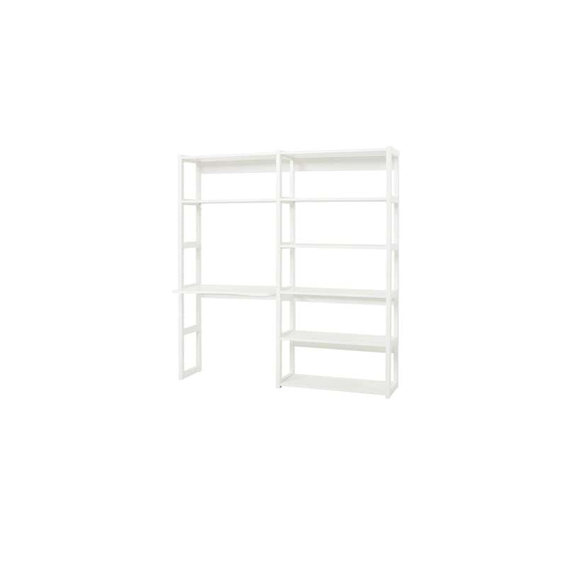 Storey   Sæt M. 8 Hylder Og Skriveplade   80 Cm.   Hvid fra Hoppekids