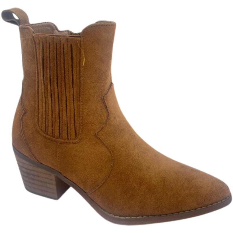 Sabine Dame Cowboystøvler 7885   Camel fra Shoes