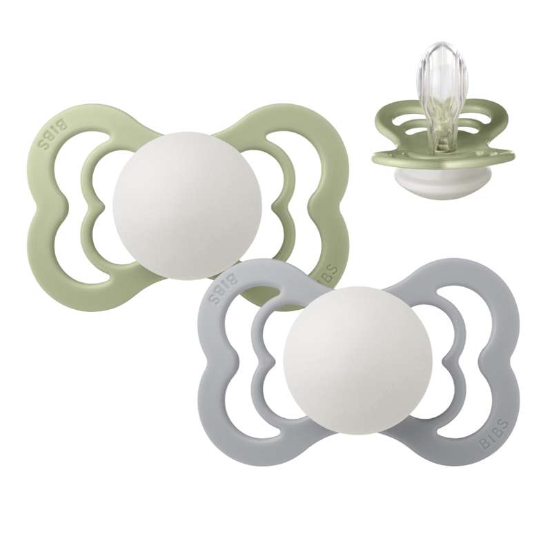 Supreme Sut   2 Pak   Str. 2   Silikone   Glow   Sage Cloud fra Bibs