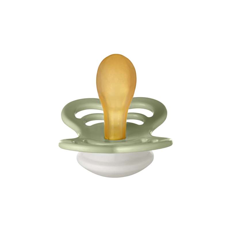 Supreme Sut   Str. 2   Naturgummi   Glow   Sage fra Bibs