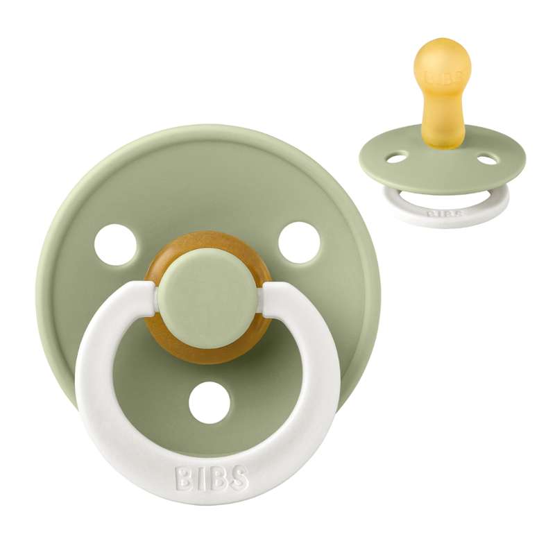 Rund Colour Sut   Str. 2   Naturgummi   Glow   Sage fra Bibs