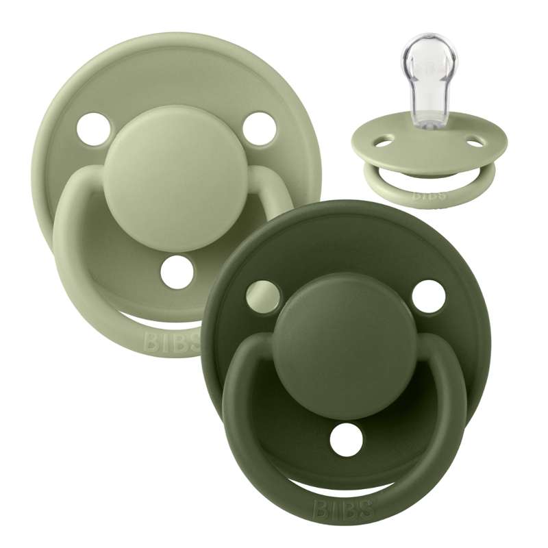 De Lux Sut 2 Pak Onesize Silikone Sage Hunter Green fra Bibs