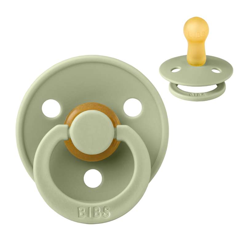 Rund Colour Sut   Str. 2   Naturgummi   Sage fra Bibs