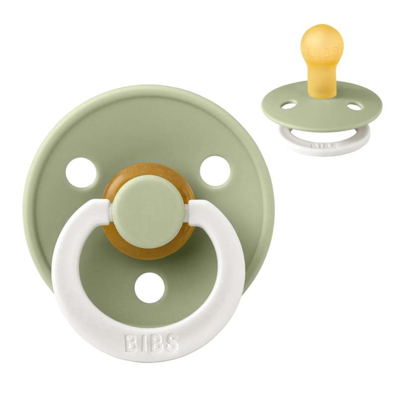 Rund Colour Sut   Str. 1   Naturgummi   Glow   Sage fra Bibs