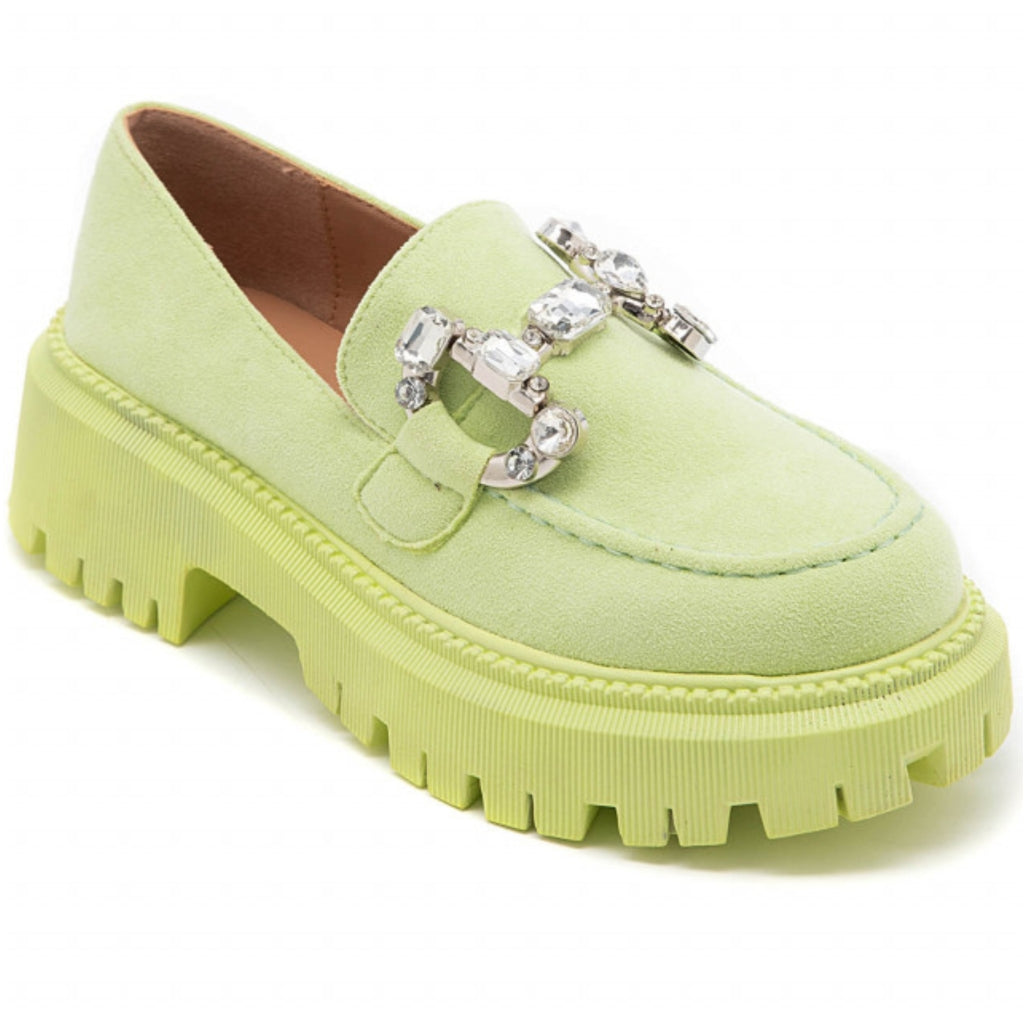 Simone Loafers 7912   Green fra Shoes