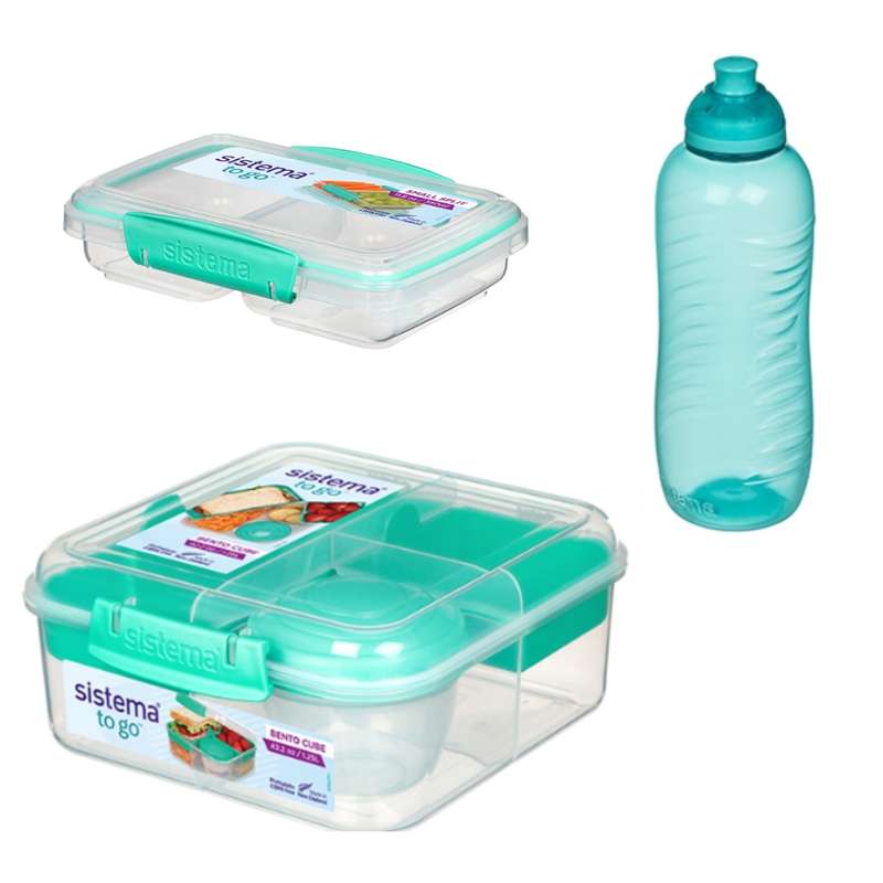 Madpakke Sampak 1   Minty Teal fra Sistema