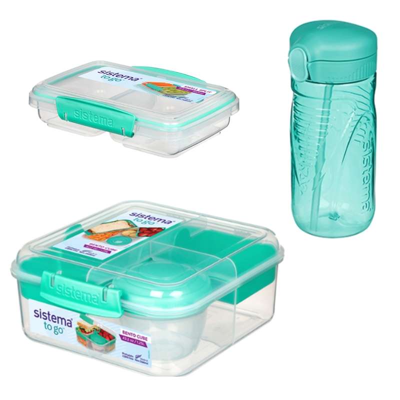 Madpakke Sampak 2   Minty Teal fra Sistema
