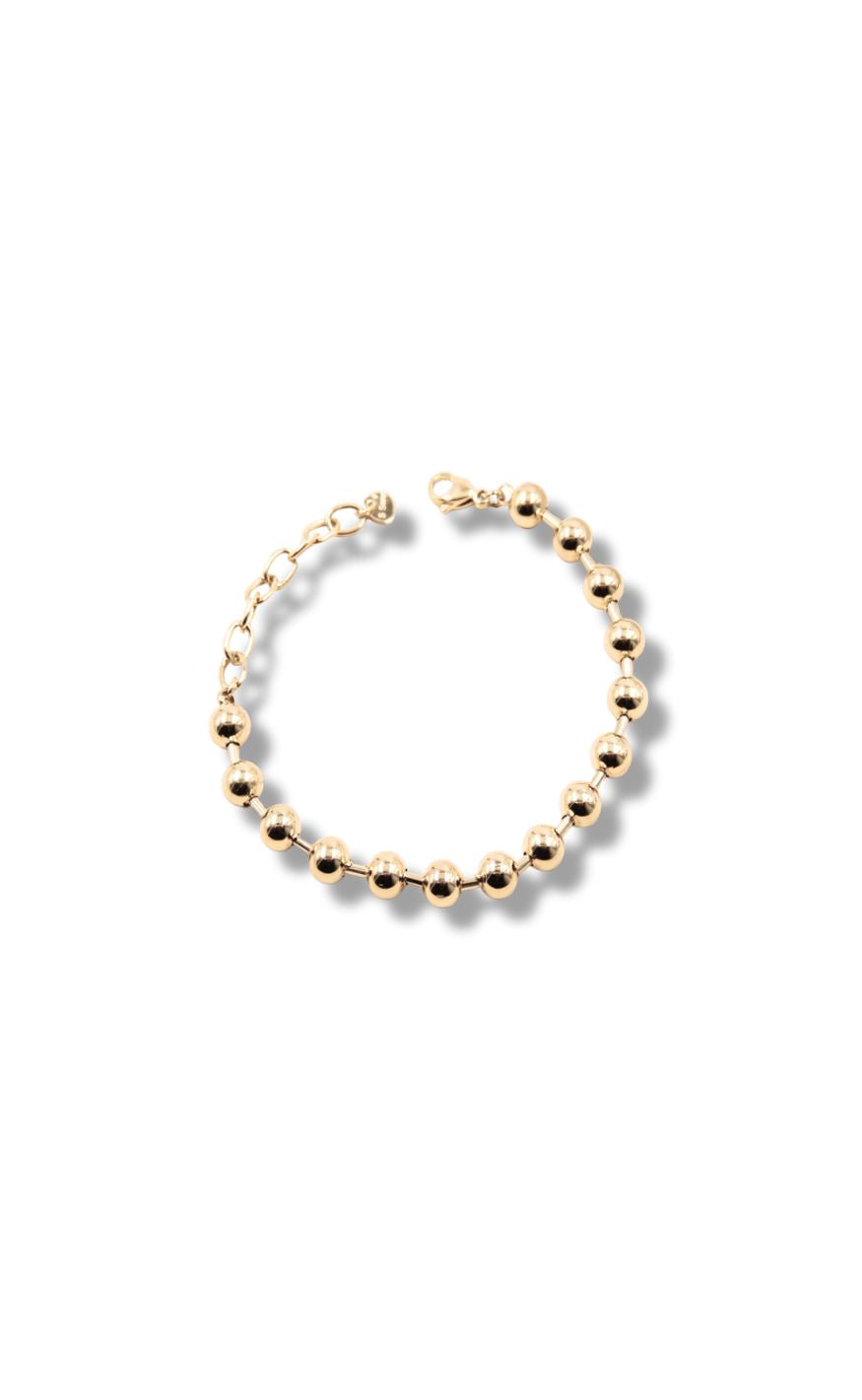 Armbånd   Chunky Bobble   Gold Colour fra Smykkeli Copenhagen