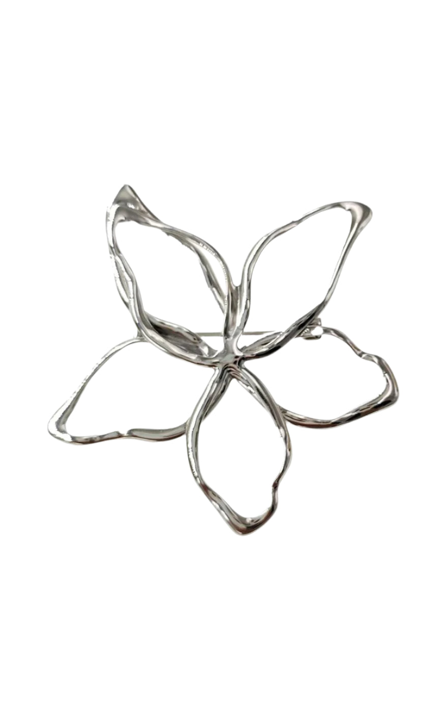 Broche   Flower   Silver Colour fra Smykkeli Copenhagen
